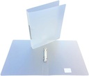 ALPHA RINGMAP, VOOR ft A4, UIT PP, 2 RINGEN VAN 25mm, TRANSPARANT WIT