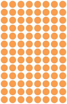 ZWECK ETIKETTEN (8MM (ROND), FLUO ORANJE)