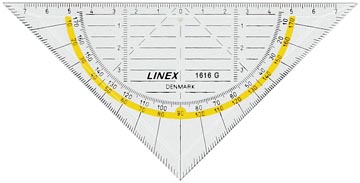 LINEX GEODRIEHOEK 1616G 16CM