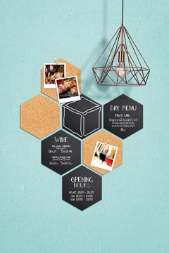 SECURIT KRIJT- EN KURKBORDJES 7ST +STIFT