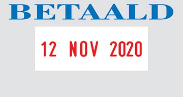 BL DATUMST. MET TEKST BETAALD