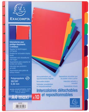 EXACOMPTA TABBLADEN 10T ASS