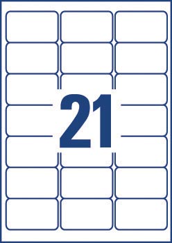 ZWECK.ETIK.TRANSP.63.5X38.1MM INKJET