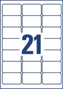 ZWECK.ETIK.TRANSP.63.5X38.1MM INKJET