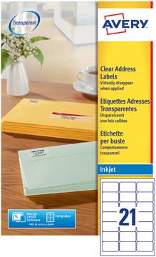ZWECK.ETIK.TRANSP.63.5X38.1MM INKJET