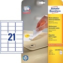 ZWECK STICK&LIFT ETIKETTEN (63.5X38.1MM)