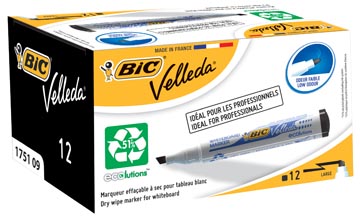 WITBORDSTIFT BIC (ZWART, SCHUINE PUNT)