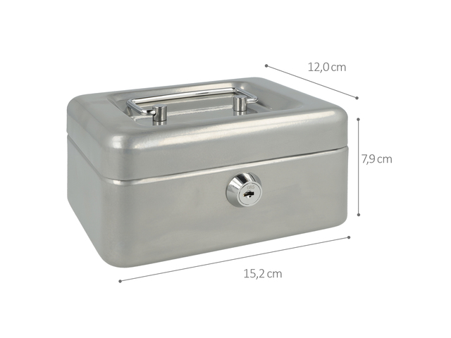 GELDKOFFERTJE (152X120X80CM, ZILVER)