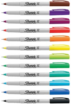 SHARPIE PERM MARKER F BL12 ASS