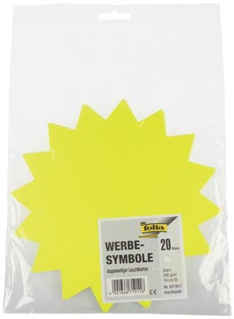 --20 FLUO STERREN 18CM GEEL