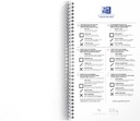 Oxford Office Essentials taskmanager, 230 bladzijden, ft 14,1 x 24,6 cm, aqua