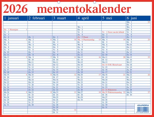 MEMENTO-KALENDER 33X42 NL.