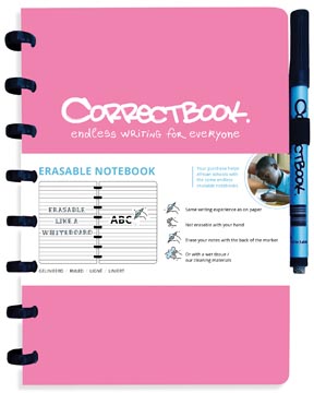 CORRECTBOOK A5 GELIJND ROZE