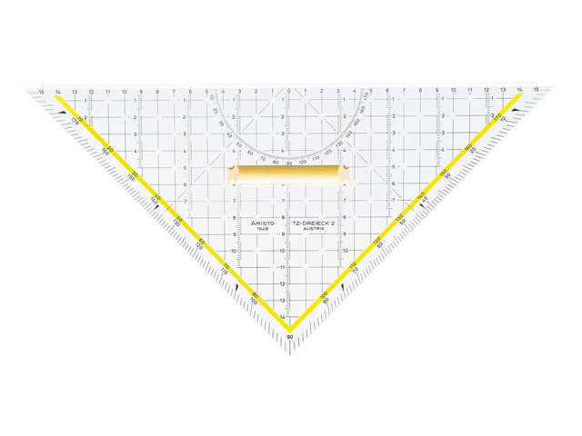 TZ-GEODRIEHOEK 32.5CM HOUTEN GREEP ARISTO