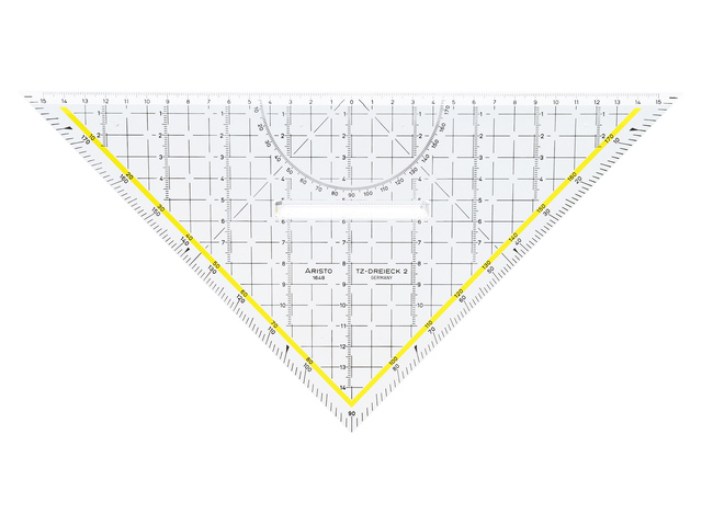 TZ-GEODRIEHOEK 32.5CM HOUTEN GREEP ARISTO