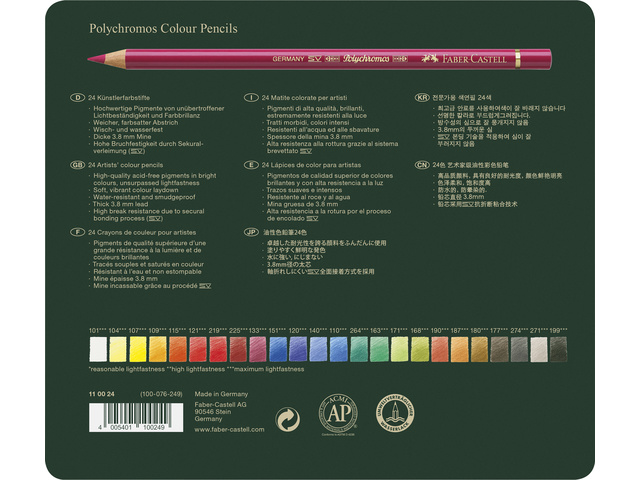Faber Castell Polychromos Kleurpotloden Etui 24 Stuks