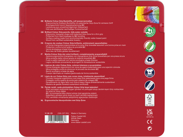 Faber Castell Kleurpotlood Grip 2001 metalen etui 24 stuks