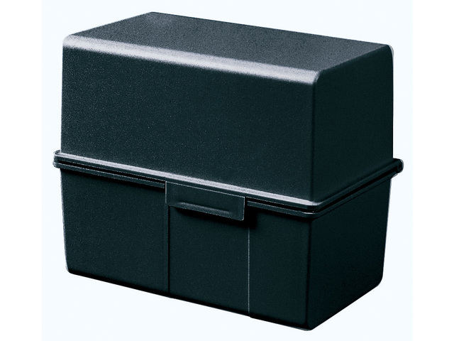 Kaartenbak-fichebak Han A8 Incl. 100 Kaarten+tab A-z Zwart