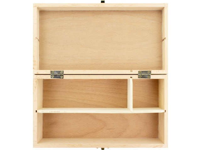 Kangaro Houten Tekendoos 3-vaks (25x16x7cm)