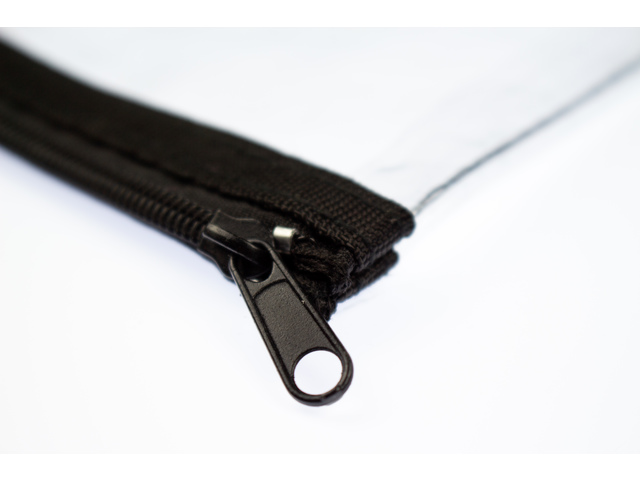 Etui Kangaro transparant 125x200mm zwarte rits