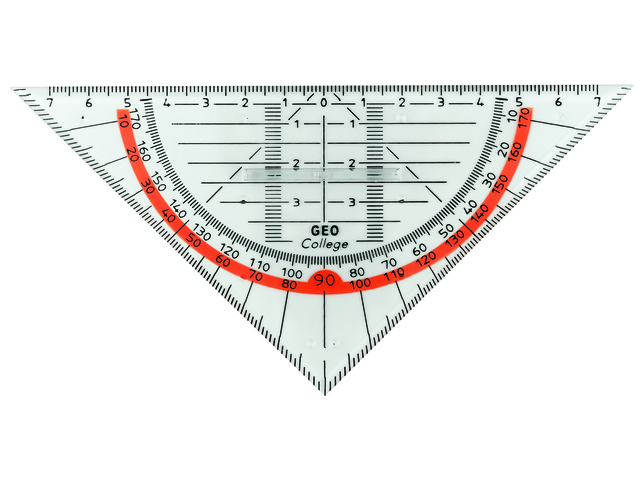 GEODRIEHOEK 16CM GEO COLLEGE ARISTO (MET GREEP)