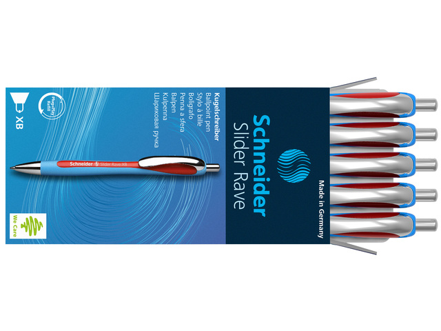Schneider Balpen Slider Rave XB rood, 1.4mm