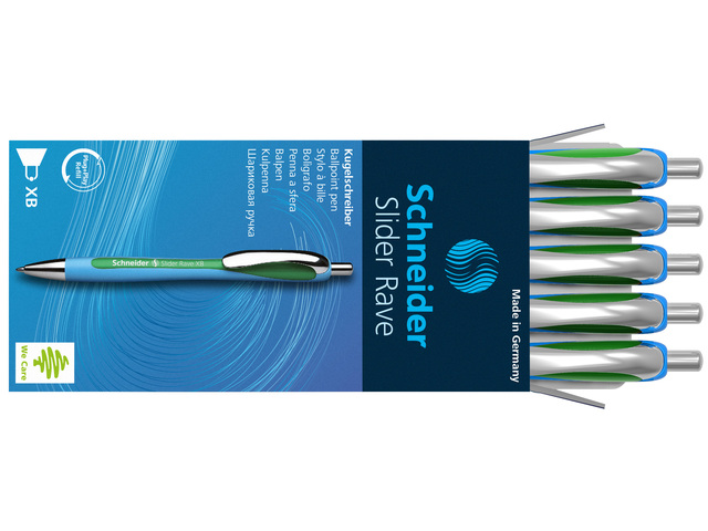 Schneider balpen Slider Rave XB, groen, 1.4mm