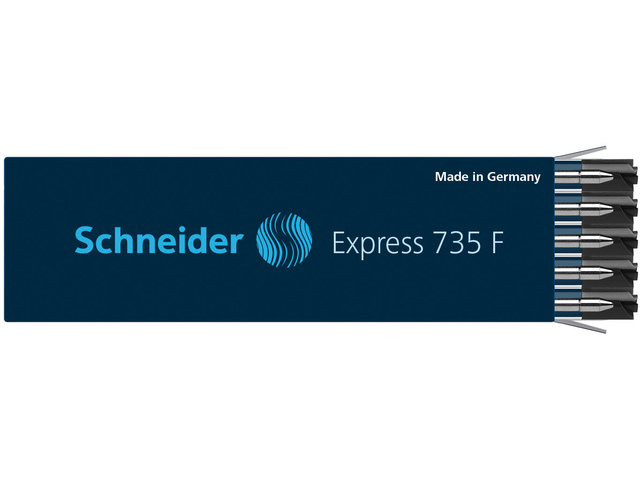 Balpenvulling Schneider-Parker Express 735  - zwart - fijn