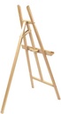 Atelier ezel Kangro voor doeken van 4,9 cm dik. Beukenhout. Tray 56x5cm. Ezel 61x151x90cm (b/h/d)