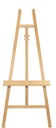 Atelier ezel Kangro voor doeken van 4,9 cm dik. Beukenhout. Tray 56x5cm. Ezel 61x151x90cm (b/h/d)