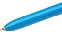 Bic 4 Colours Original 4-kleurenbalpen, 0,32 mm, klassieke inktkleuren, lichaam blauw