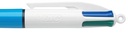 Bic 4 Colours Original 4-kleurenbalpen, 0,32 mm, klassieke inktkleuren, lichaam blauw