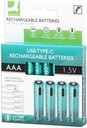 Q-CONNECT USB-C BATT AAA BL4