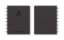 ADOC BUSINESS GERUIT - A5 - LEDER-LOOK MET ZWARTE RINGEN