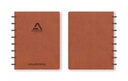 ADOC BUSINESS GERUIT - A5 - LEDER-LOOK MET ZWARTE RINGEN