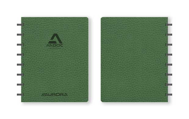 ADOC BUSINESS GERUIT - A5 - LEDER-LOOK MET ZWARTE RINGEN