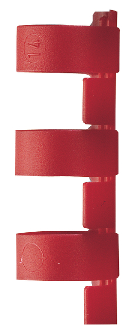 Bindrug GBC - 10mm - A4 - rood - 100st