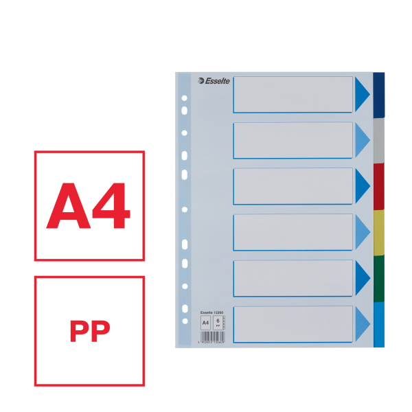 VERDEELKAARTEN KUNSTSTOF A4 (6)