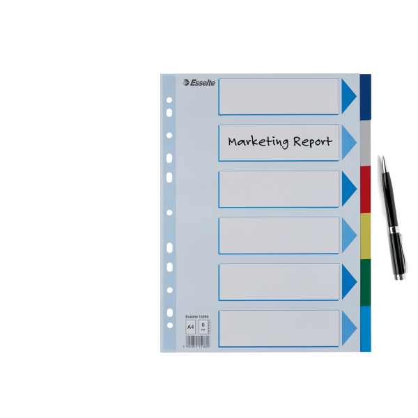 VERDEELKAARTEN KUNSTSTOF A4 (6)