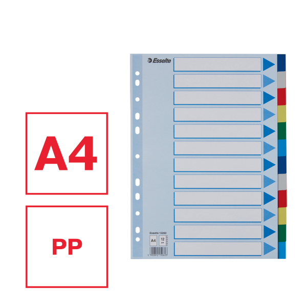 VERDEELKAARTEN KUNSTSTOF A4 (12)