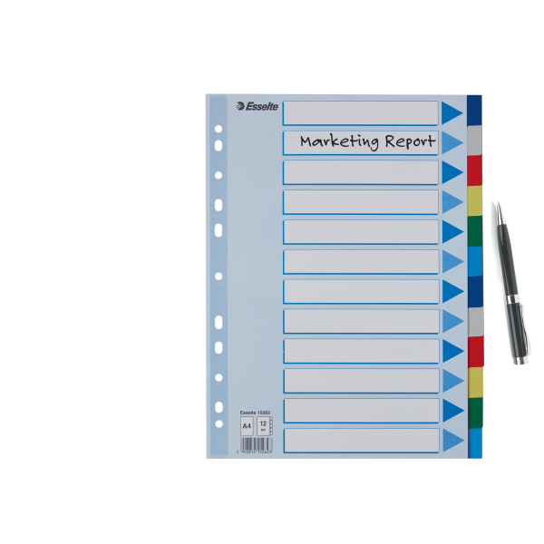 VERDEELKAARTEN KUNSTSTOF A4 (12)