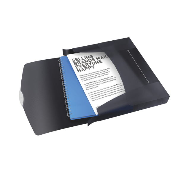 DOCUMENTENBOX VIVIDA PP 40MM (ZWART)