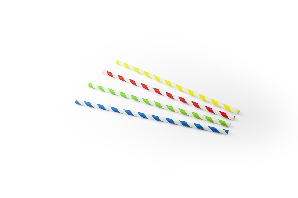 DRINKRIETJES (6MM/23CM, STREEP-assorti, 100, KRAFT)