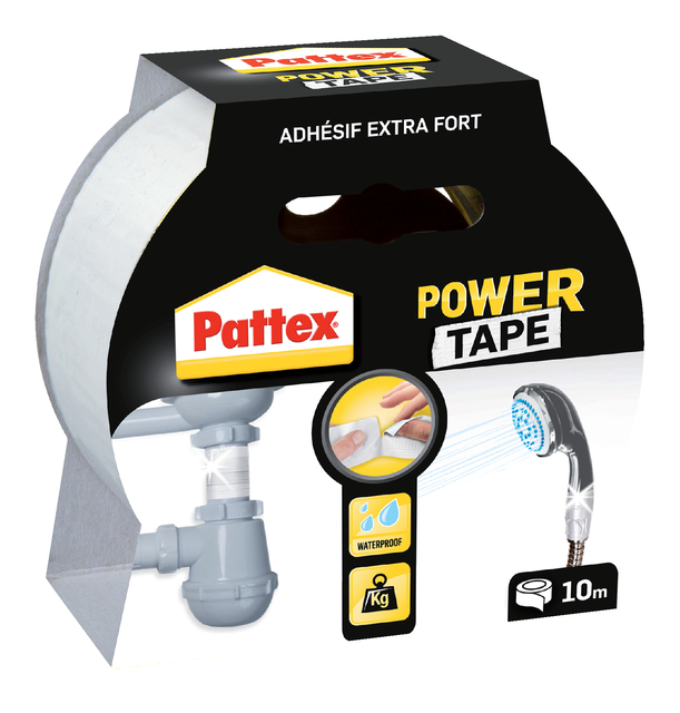 PATTEX POWER TAPE ROL (10M, WIT)