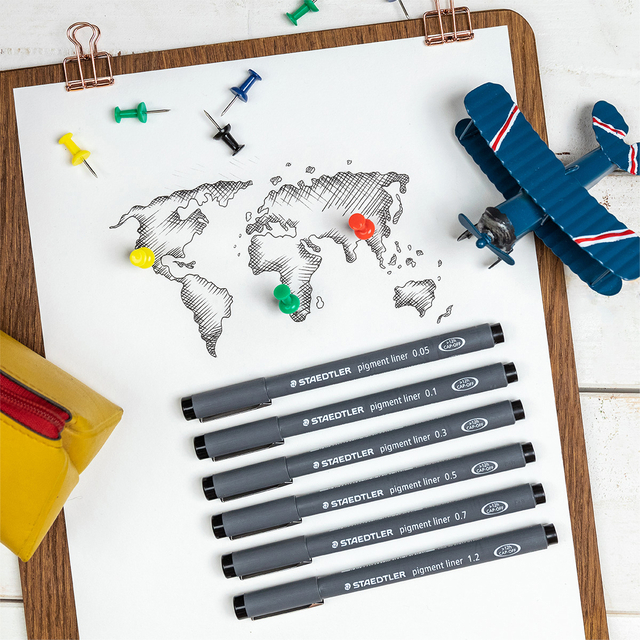 PIGMENTLINER Staedler (0.3MM, 6 KLEUREN)