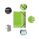 SORTEERMAP A4 12 BLAD (GROEN PLASTIC)