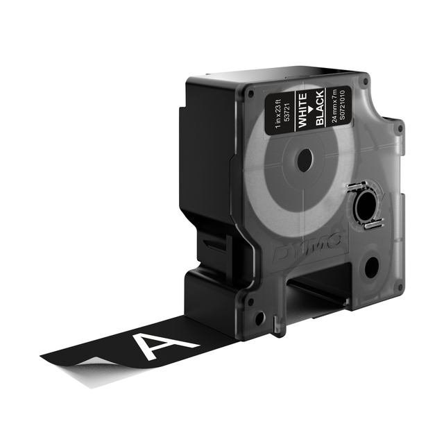 TAPE (24MMX7M, WIT-ZWART)