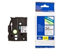 TAPE PT TZ 36MM WIT/ZWART