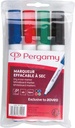 Pergamy whiteboardmarker, etui met 4 stuks