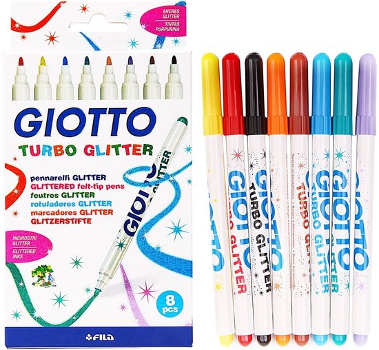 GIOTTO 8 VILSTIFT GLITTER